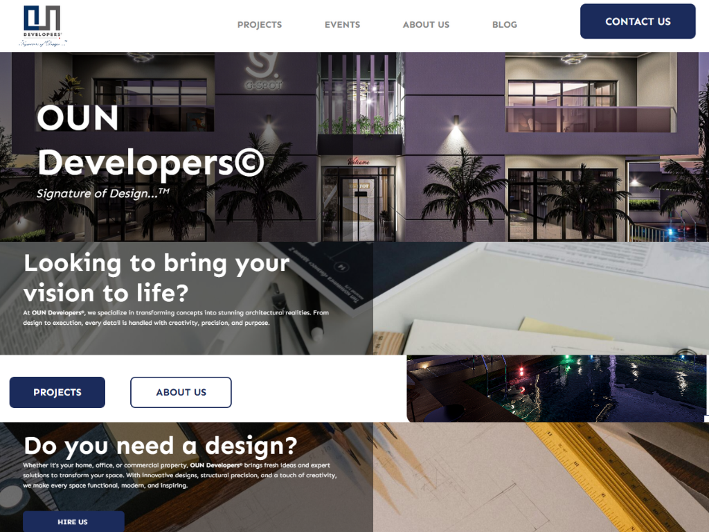 OUN Developers Corporate Website