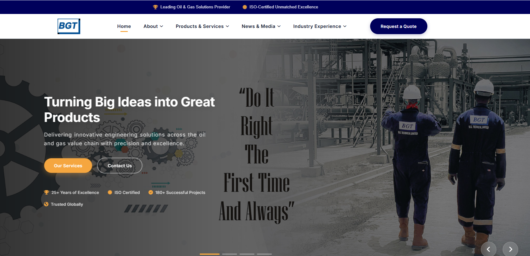 B. G. Technical Limited Website